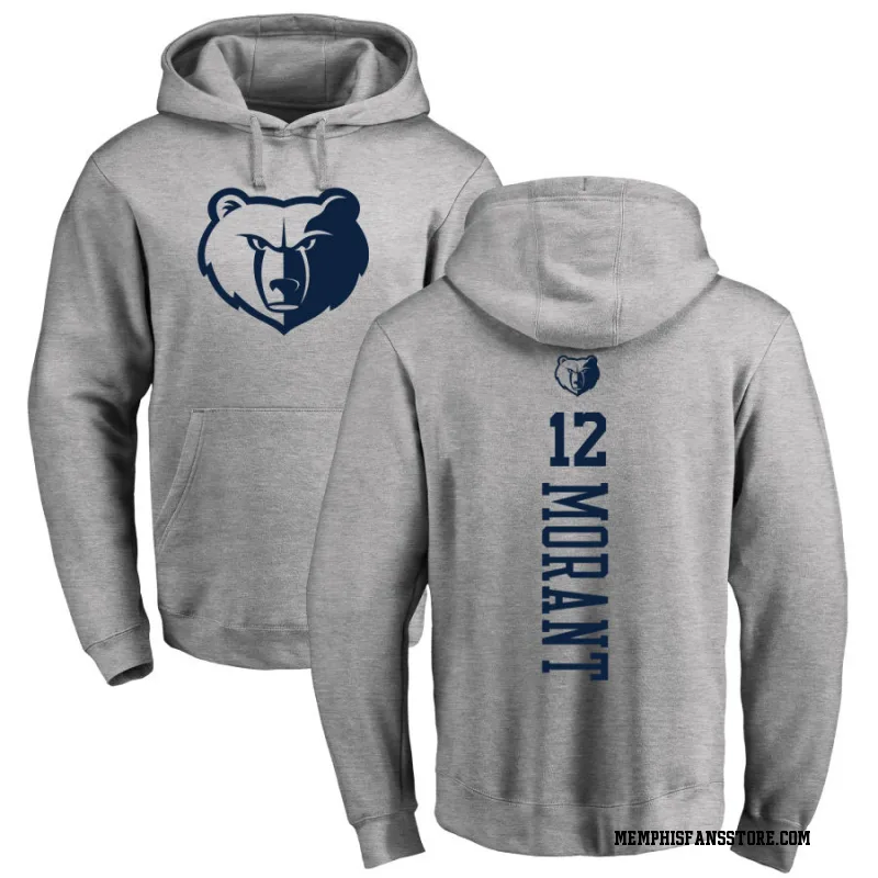 Ja Morant Youth Memphis Grizzlies Ash Backer Pullover Hoodie - Pro  Sweatshirts